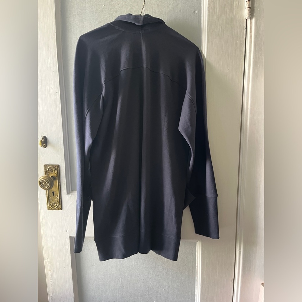 PACT Midnight Blue Organic Airplane Wrap Cardigan (M) - Picture 6 of 9